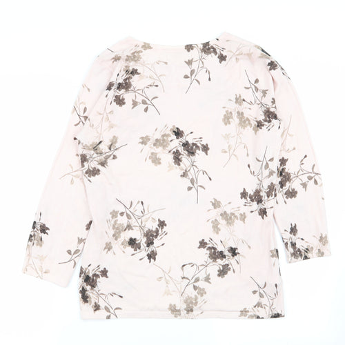 NEXT Womens Pink Floral  Pullover Jumper Size 12