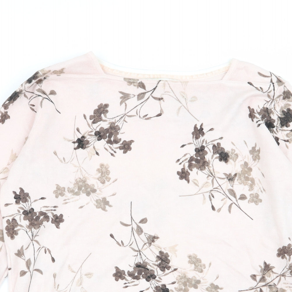 NEXT Womens Pink Floral  Pullover Jumper Size 12