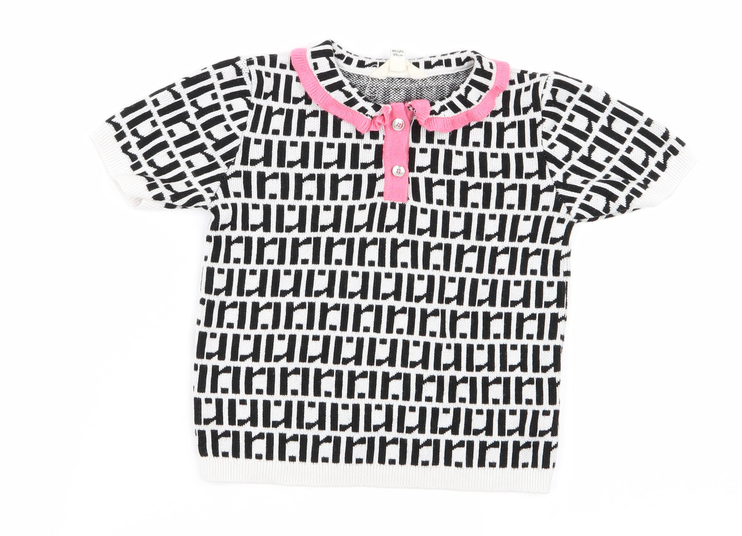 River Island Girls Multicoloured Geometric  Basic Polo Size 2-3 Years