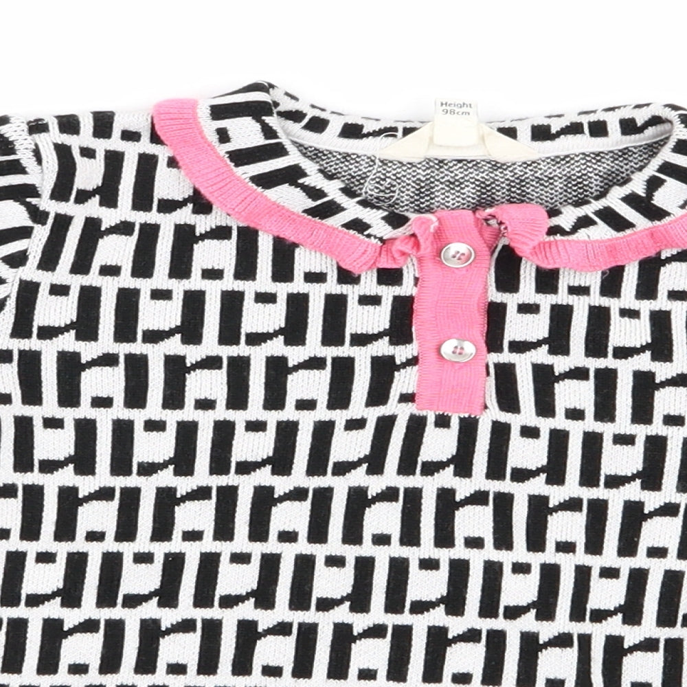 River Island Girls Multicoloured Geometric  Basic Polo Size 2-3 Years