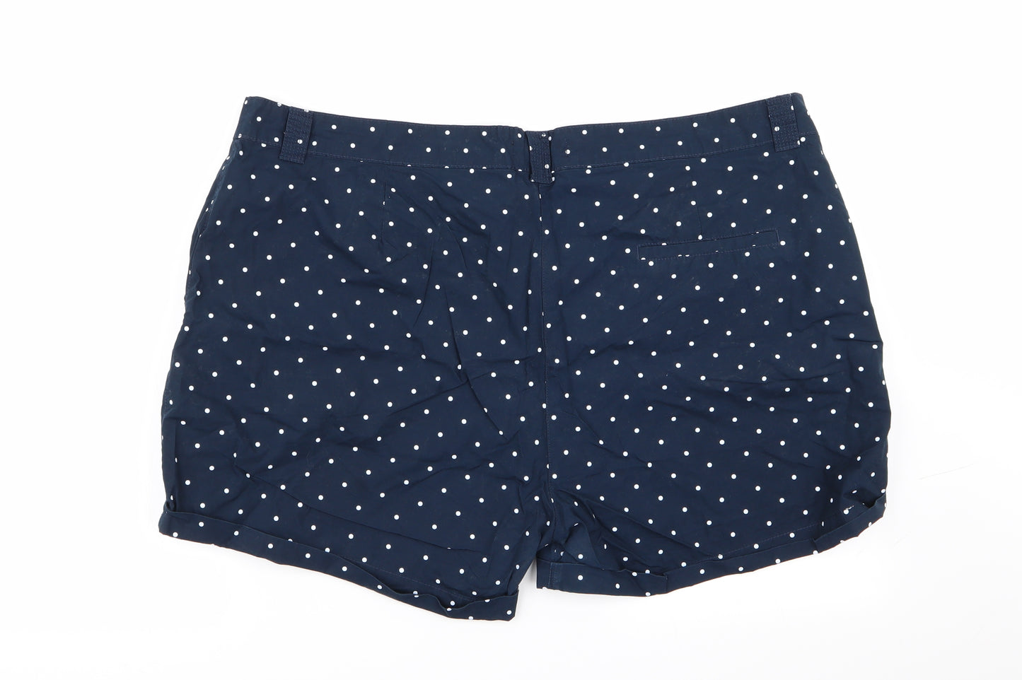 Dorothy Perkins Womens Blue Polka Dot  Hot Pants Shorts Size 20