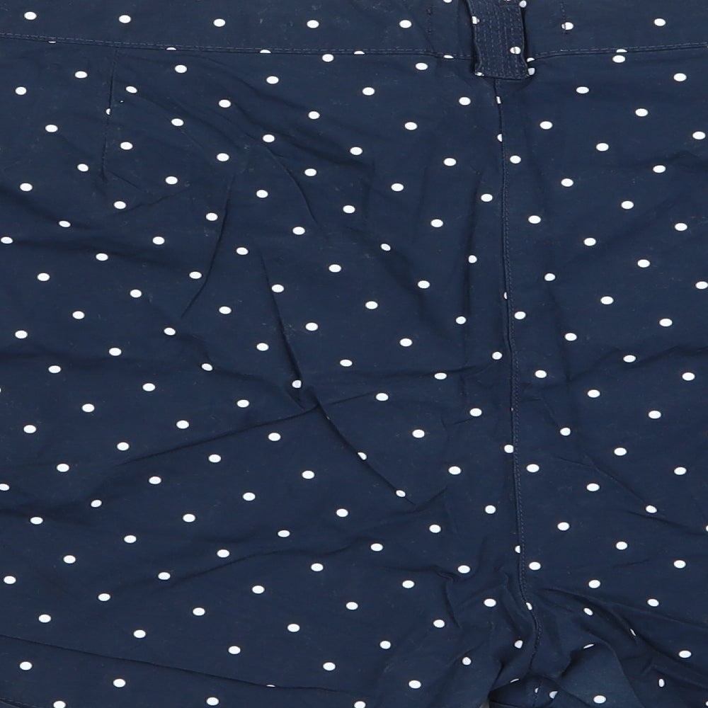 Dorothy Perkins Womens Blue Polka Dot  Hot Pants Shorts Size 20