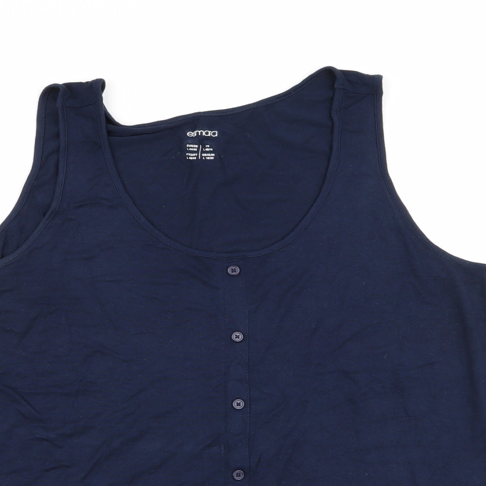 ESMARA Womens Blue   Basic Tank Size 18