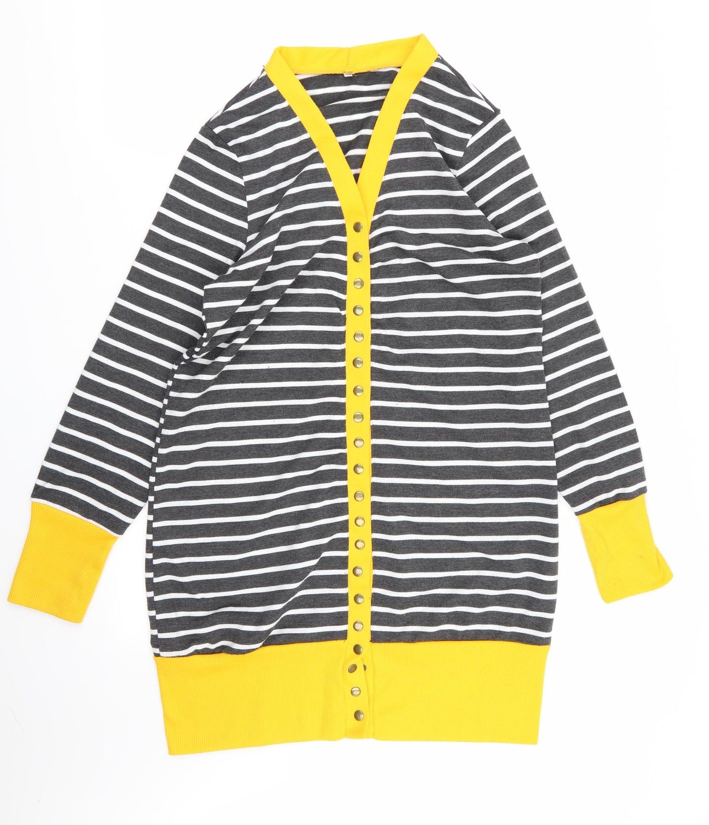 Preworn Womens Multicoloured Striped  Cardigan Jumper Size M