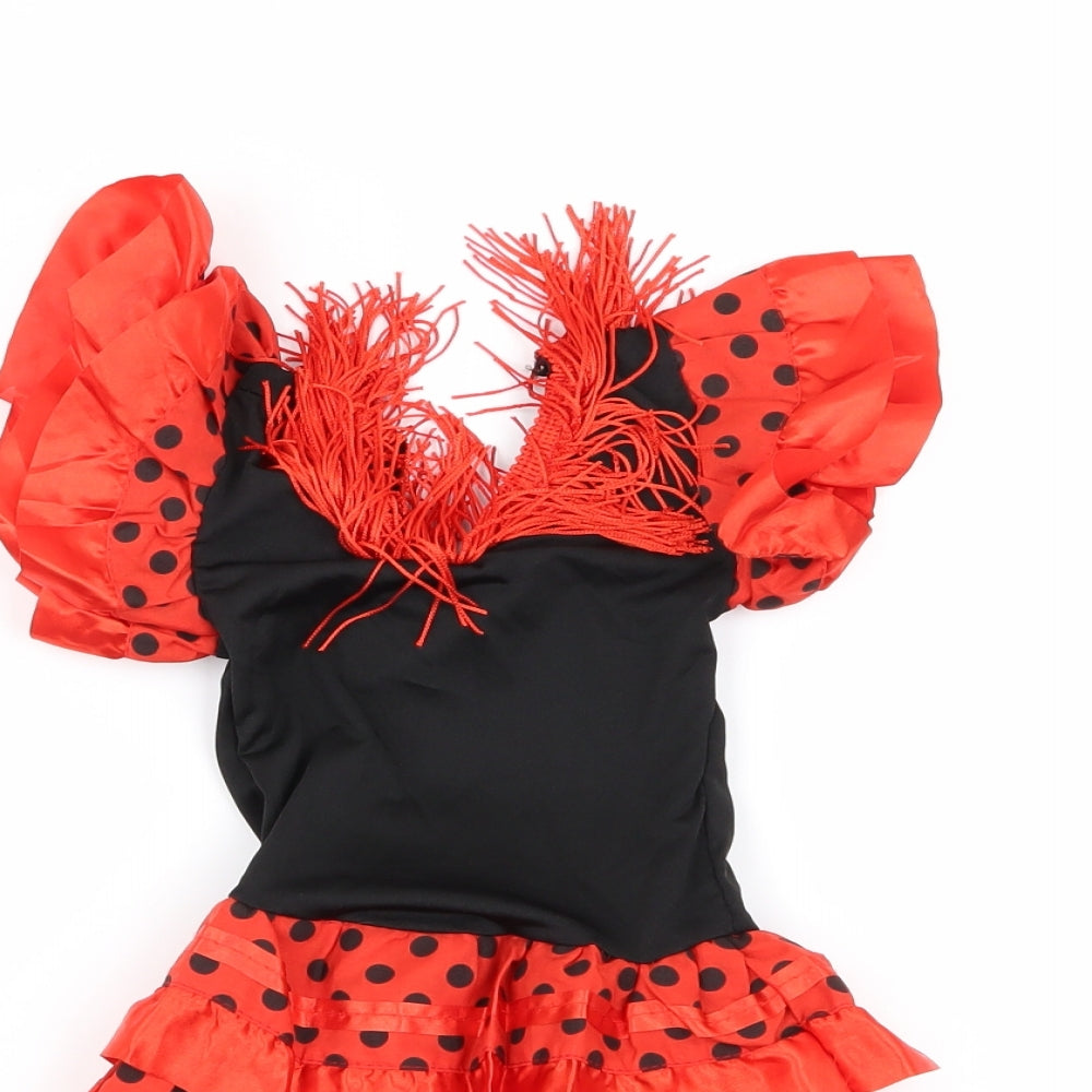 Preworn Girls Multicoloured Polka Dot  Fit & Flare  Size 12 Months