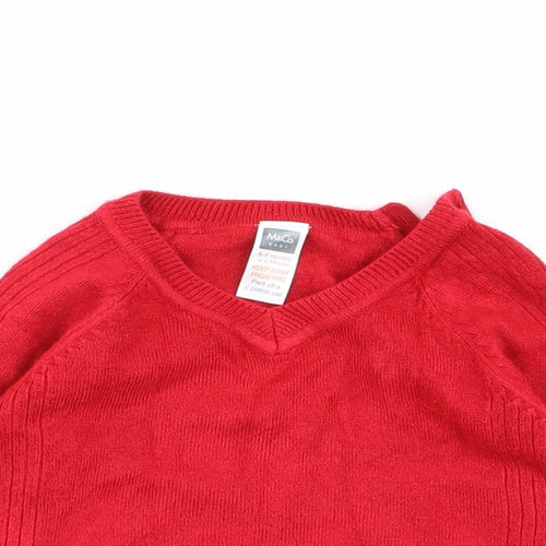 M&Co Girls Red   Pullover Jumper Size 6-9 Months