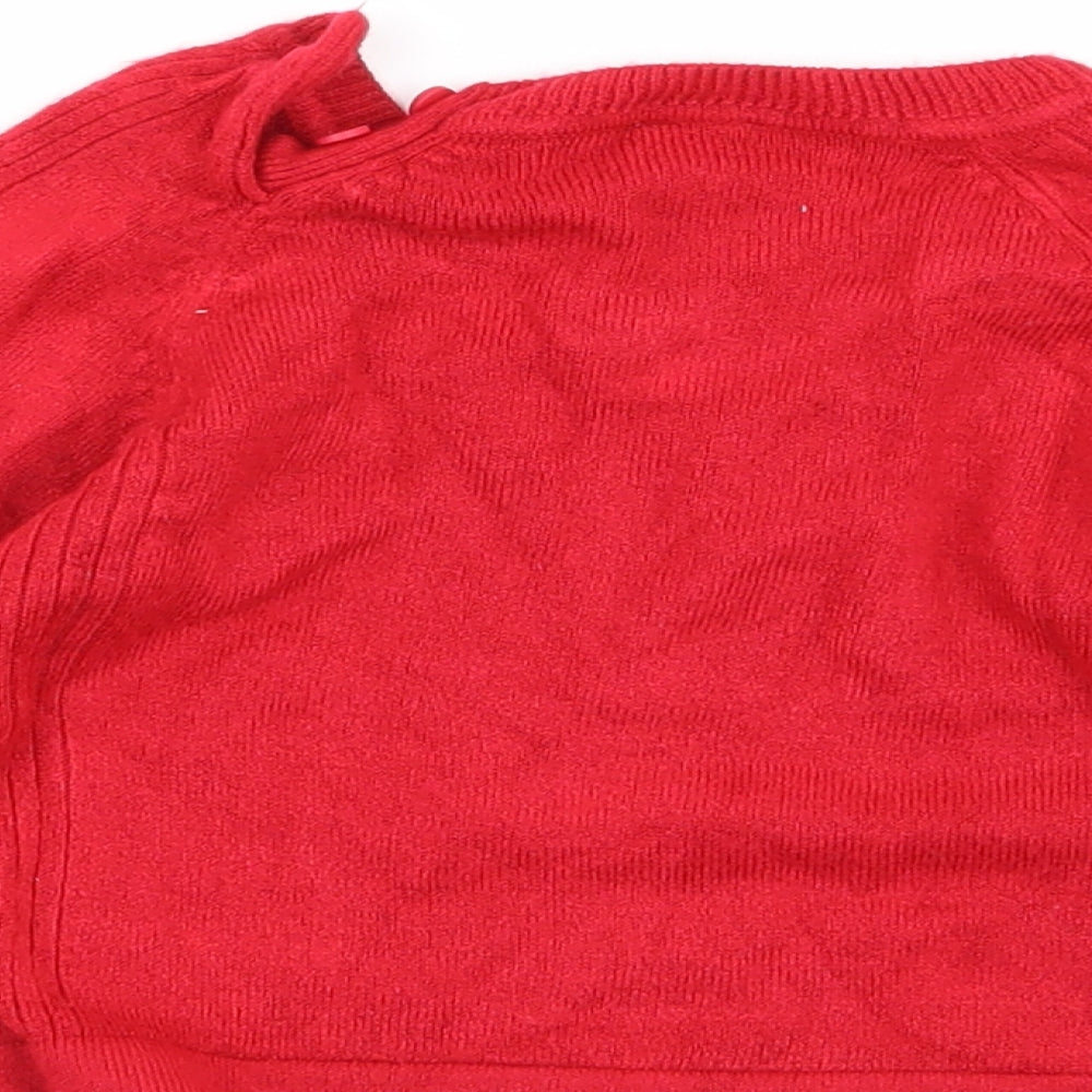 M&Co Girls Red   Pullover Jumper Size 6-9 Months