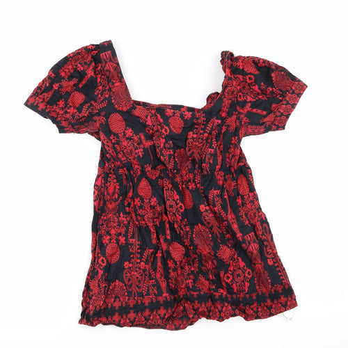 H&M Womens  Geometric  Basic Blouse Size 6