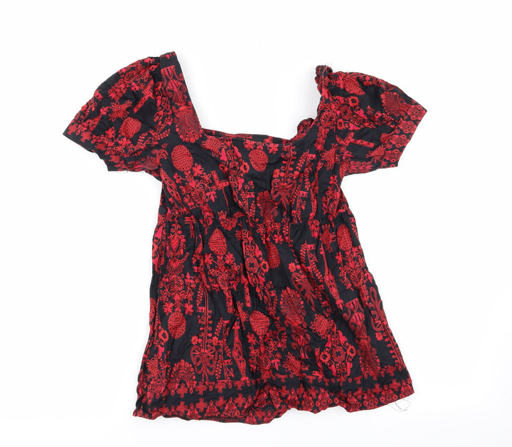 H&M Womens Geometric Basic Blouse Size 6