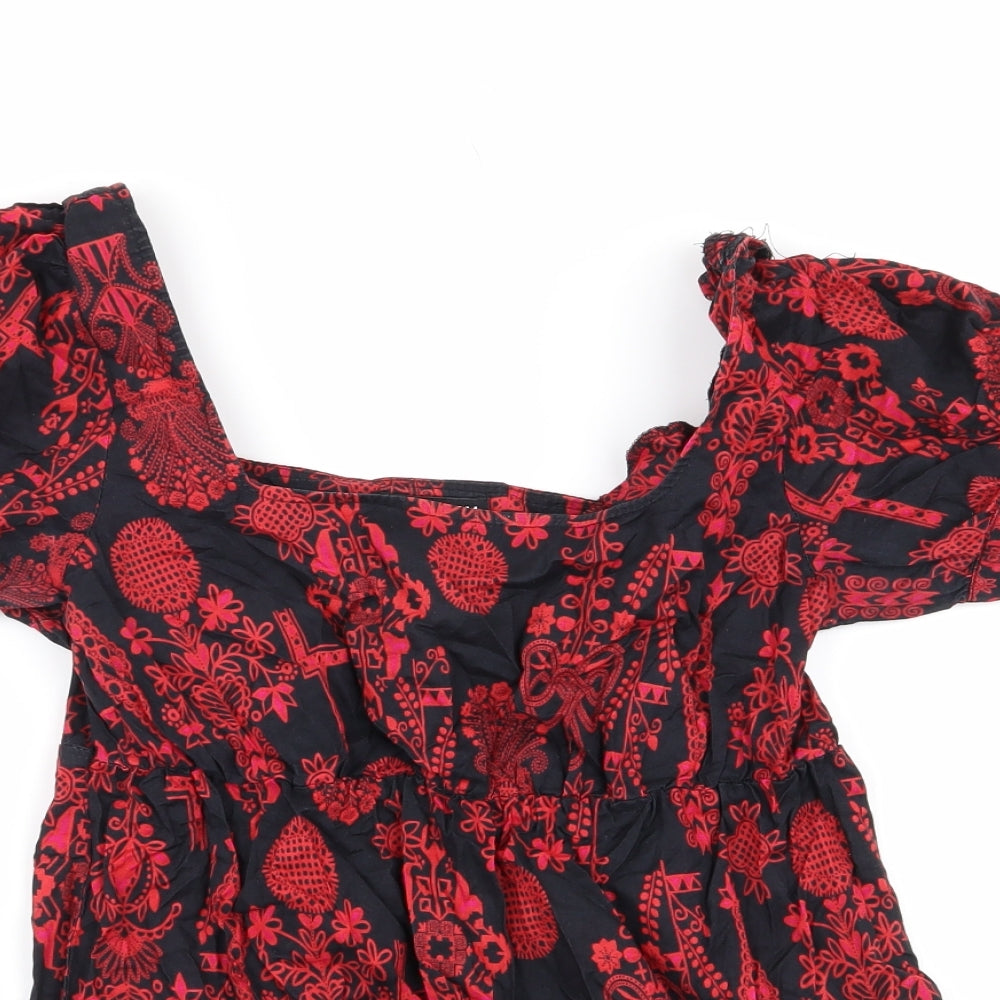 H&M Womens  Geometric  Basic Blouse Size 6