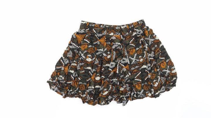 OVS Womens Multicoloured Geometric  Flare Skirt Size M  - Stretch waistband
