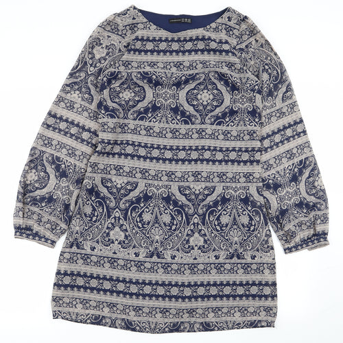 Primark Womens Multicoloured Geometric  Fit & Flare  Size 8