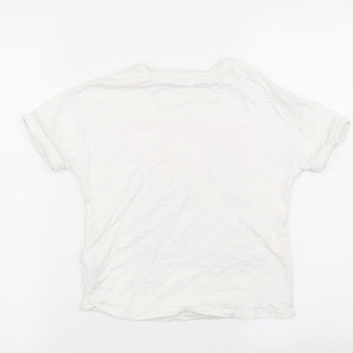 M&S Girls White   Basic T-Shirt Size 7-8 Years
