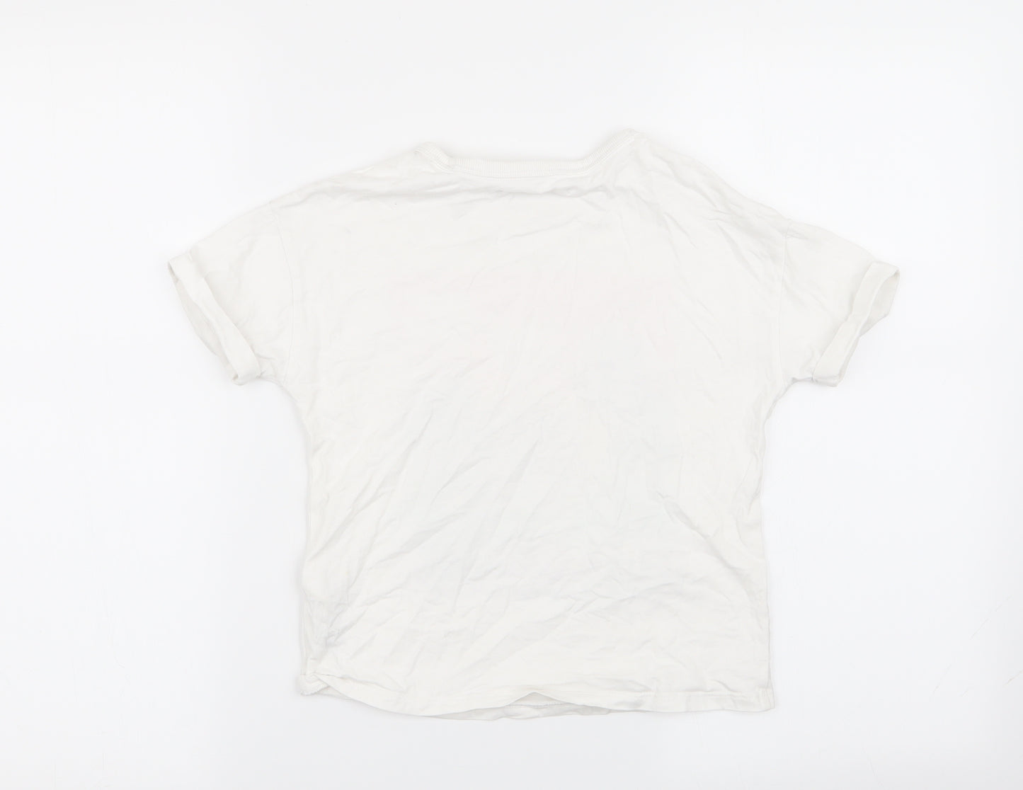 M&S Girls White   Basic T-Shirt Size 7-8 Years