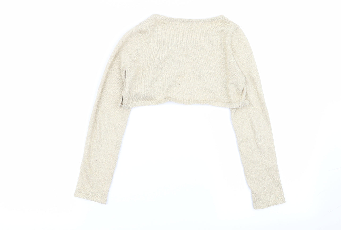 H&M Girls Gold   Cardigan Jumper Size 8-9 Years