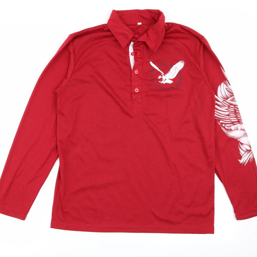 TNE Mens Red    Polo Size L
