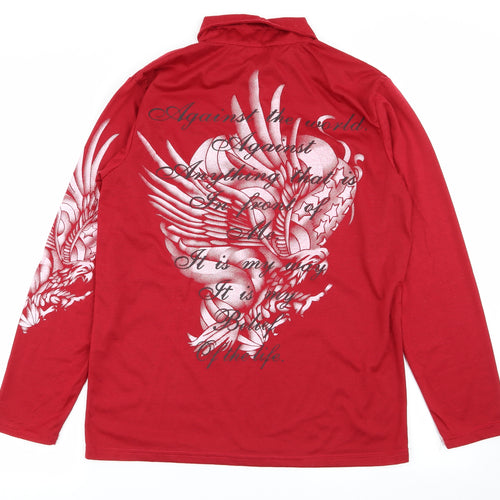 TNE Mens Red    Polo Size L