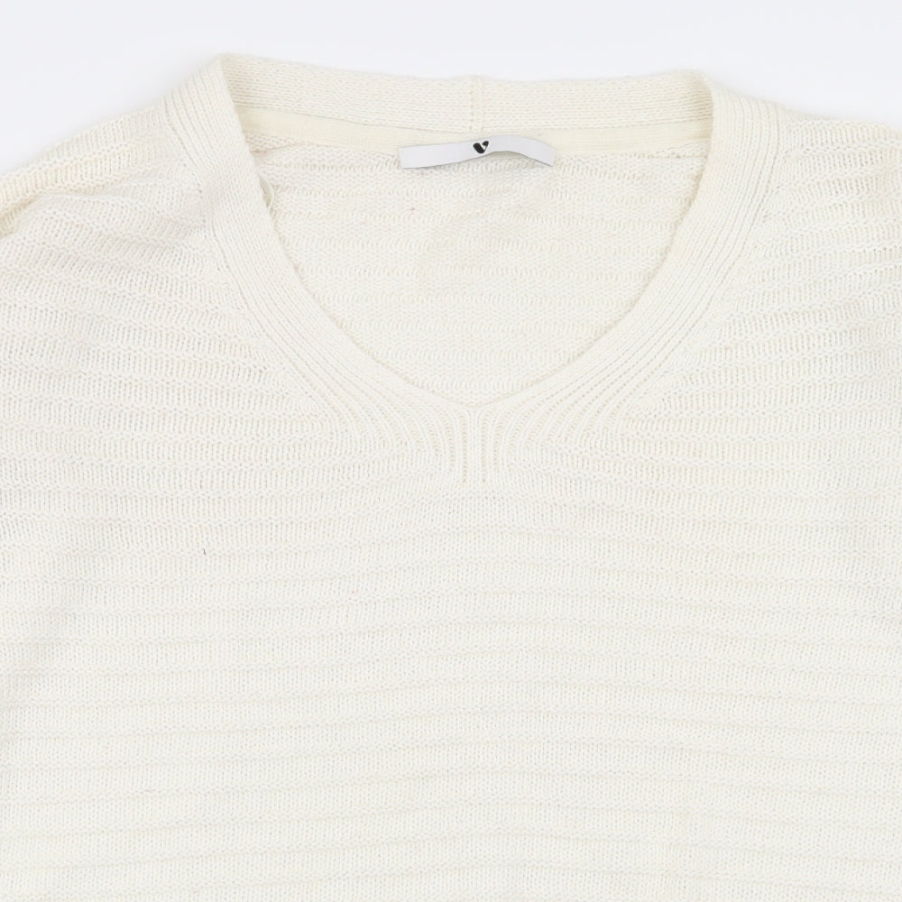 by very Womens White   Pullover Jumper Size 8