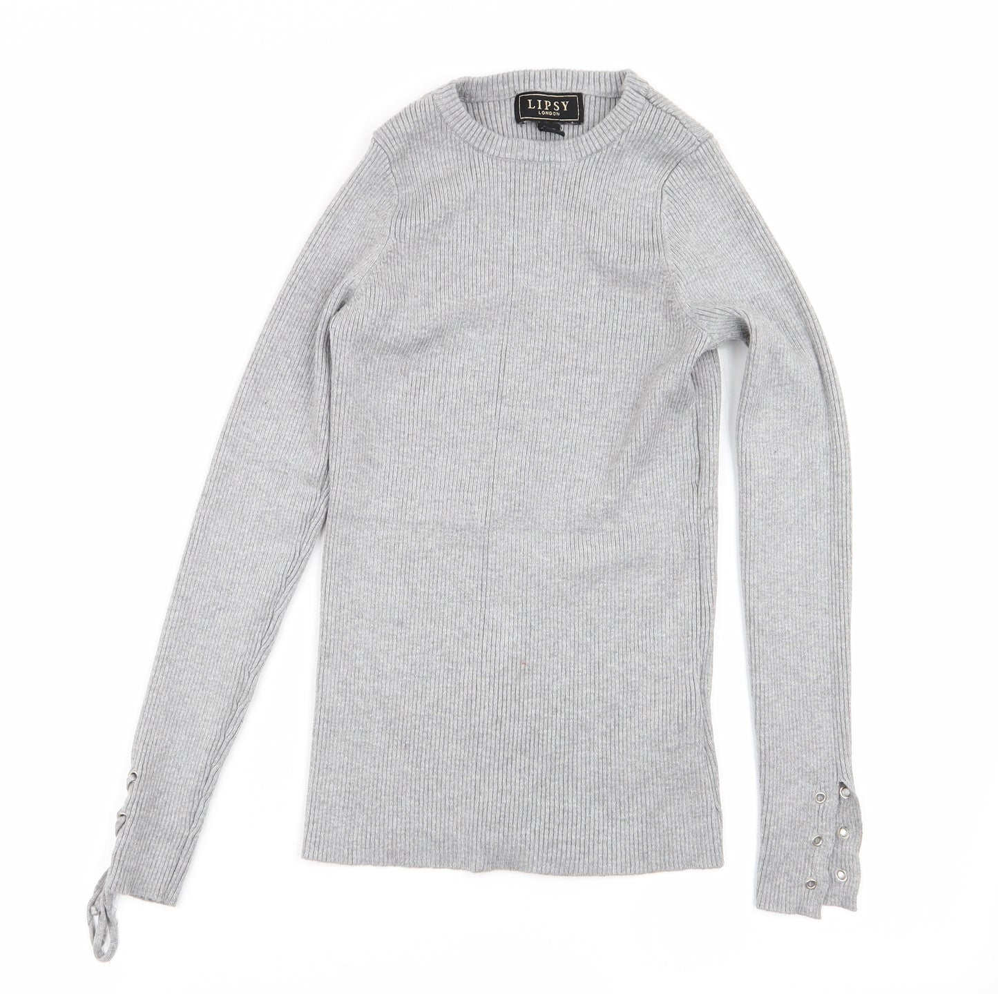 Lipsy Womens Grey   Basic T-Shirt Size 8
