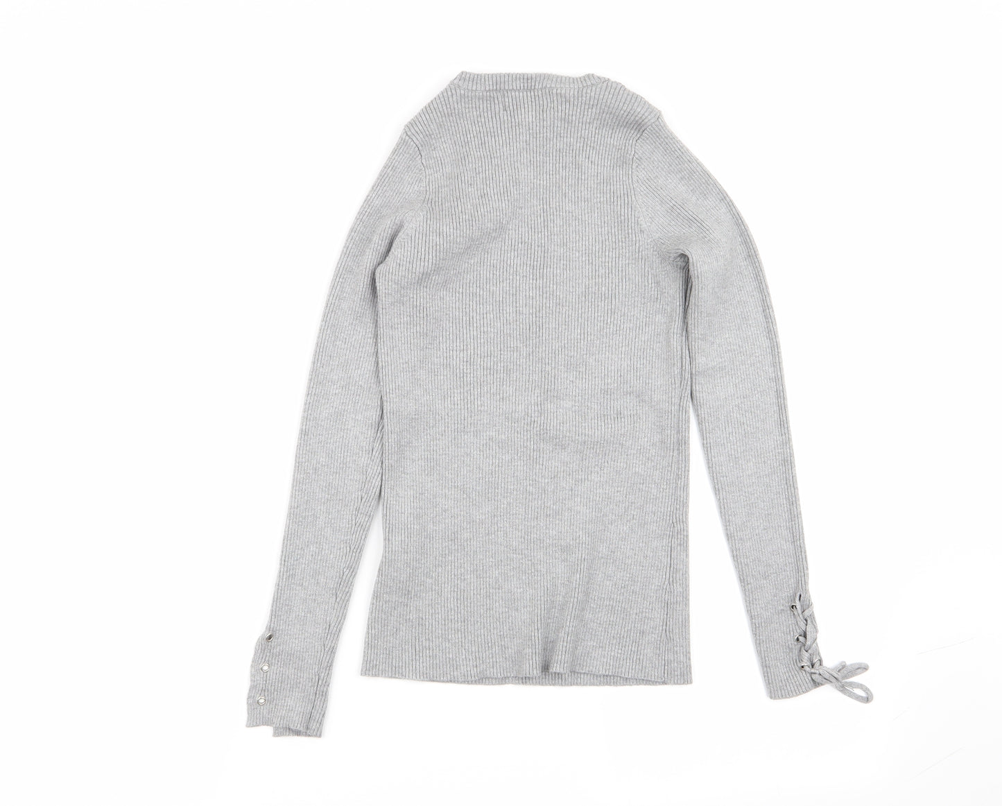 Lipsy Womens Grey   Basic T-Shirt Size 8