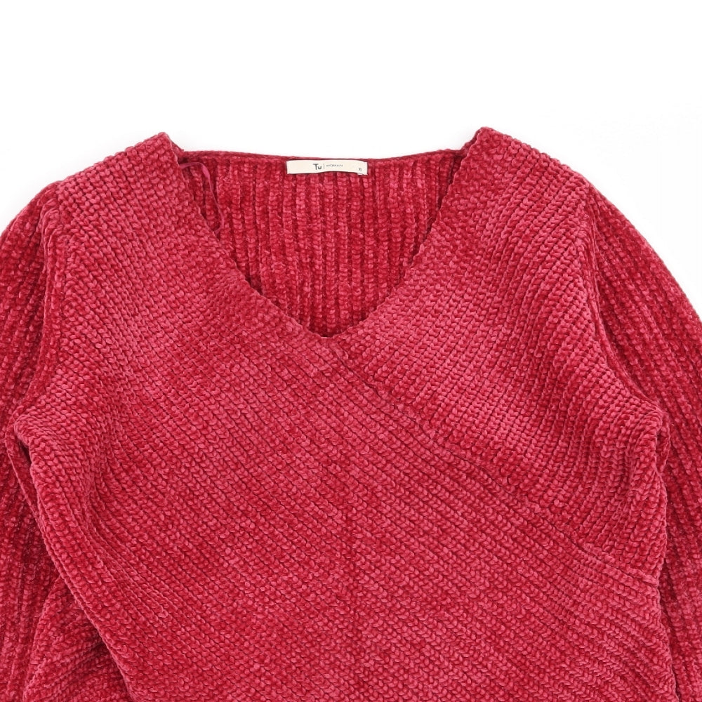 TU Womens Red   Pullover Jumper Size 10