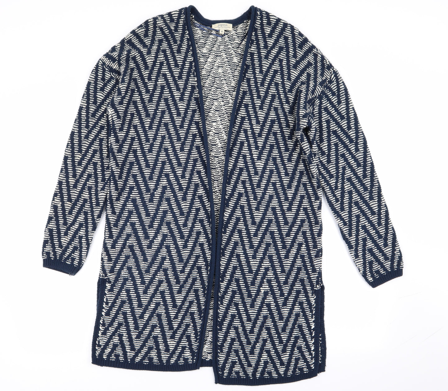 Papaya Womens Multicoloured Geometric  Cardigan Jumper Size M