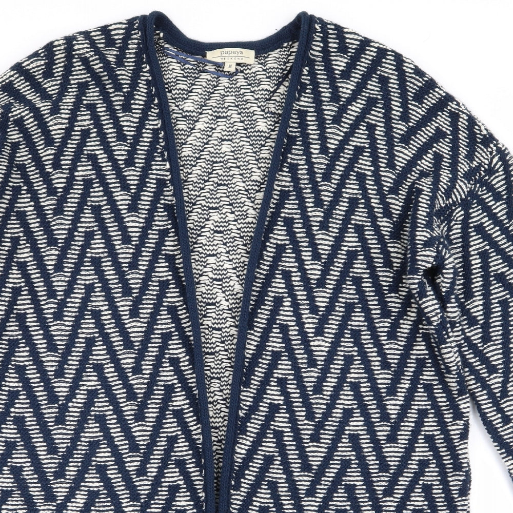 Papaya Womens Multicoloured Geometric  Cardigan Jumper Size M