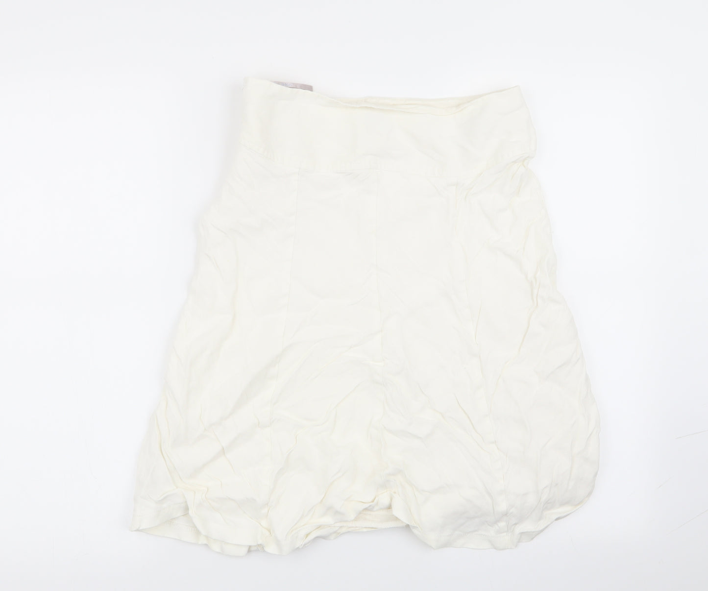 Oasis Womens White   Flare Skirt Size 10