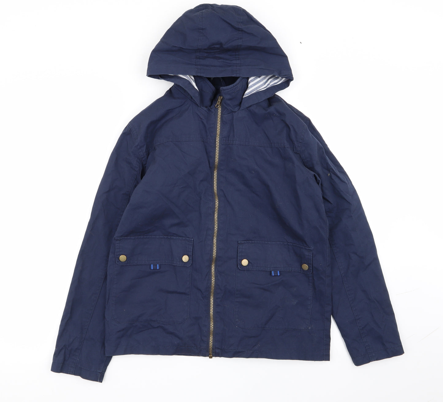 Asda George Boys Blue   Basic Coat Coat Size 12-13 Years