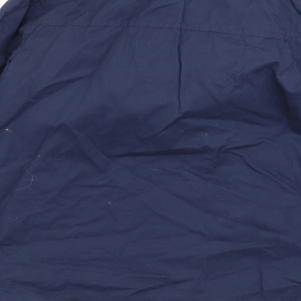 Asda George Boys Blue   Basic Coat Coat Size 12-13 Years