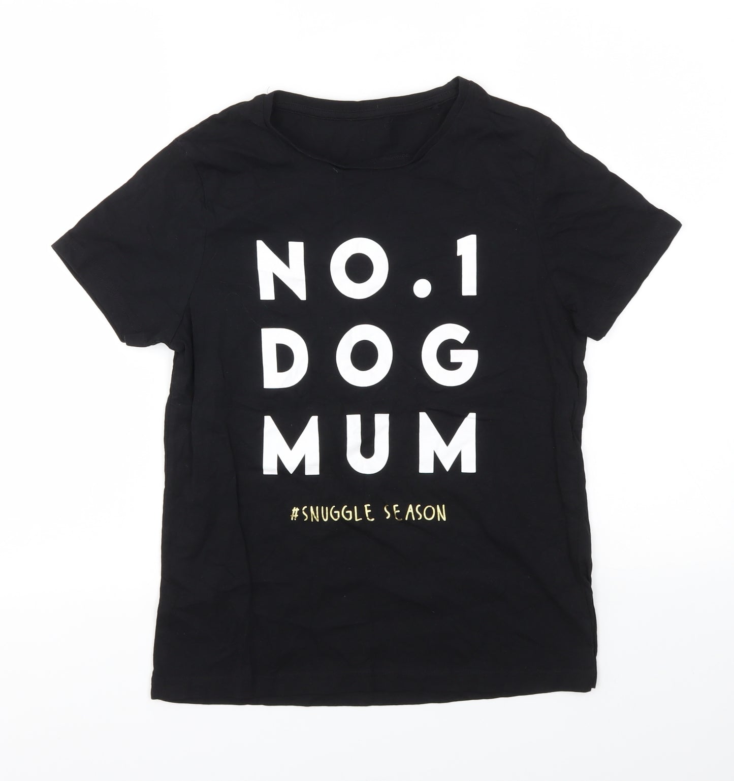 George Womens Black   Basic T-Shirt Size 8