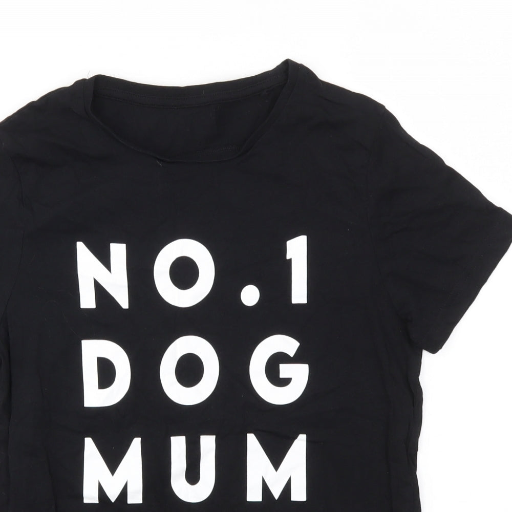 George Womens Black   Basic T-Shirt Size 8