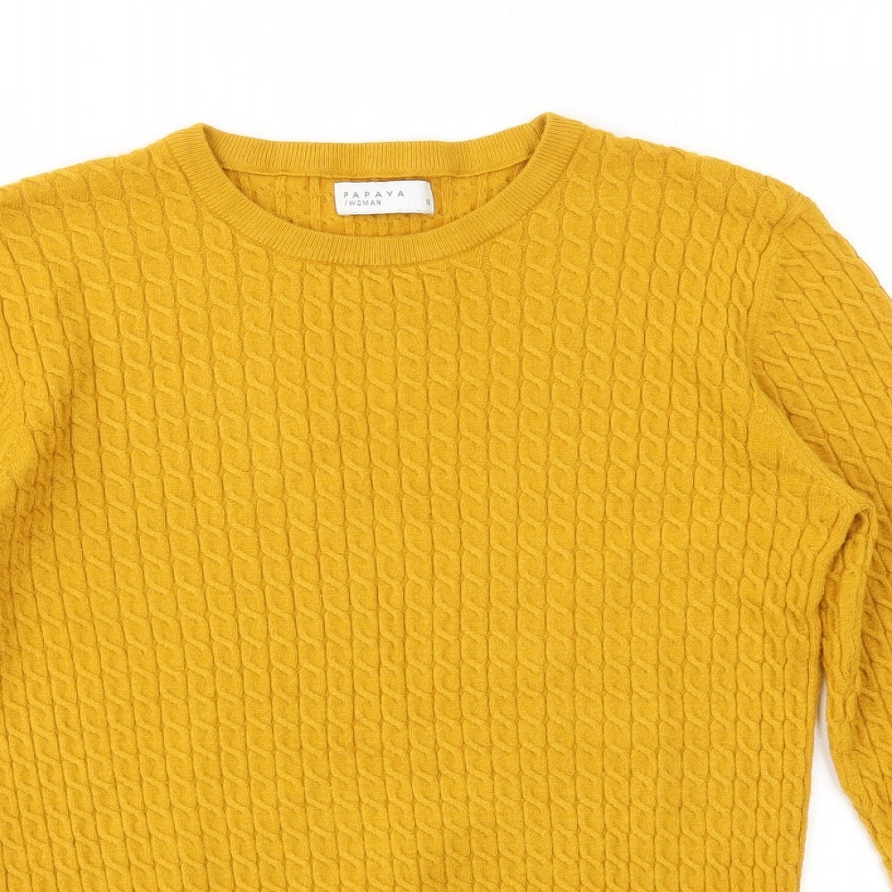 Matalan Womens Yellow   Basic T-Shirt Size 16