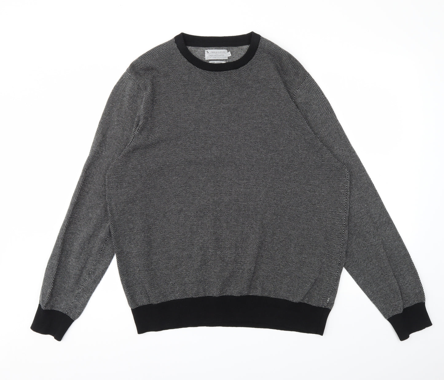 TU Mens Grey   Pullover Sweatshirt Size XL