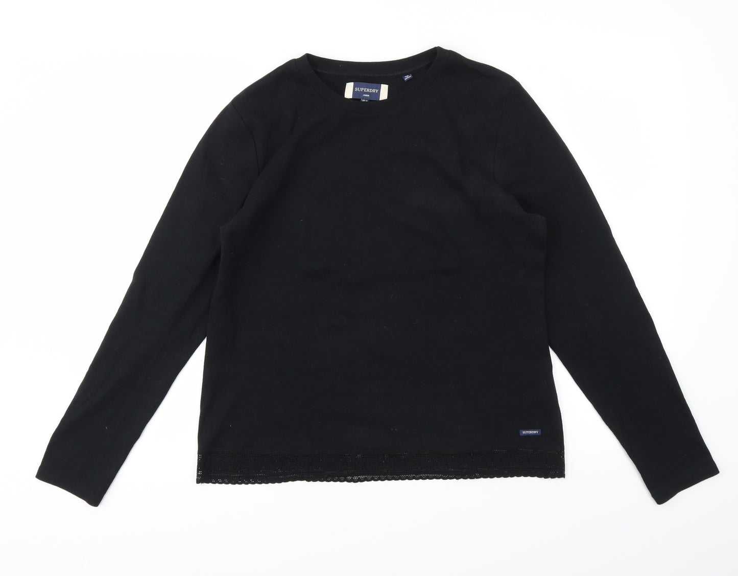 Superdry Womens Black   Basic T-Shirt Size 14