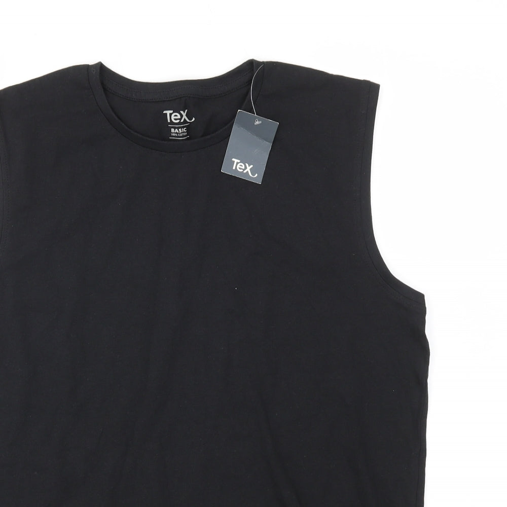TEX Mens Black    T-Shirt Size L