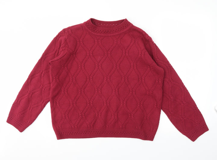 BM Womens Pink Pullover Jumper Size M
