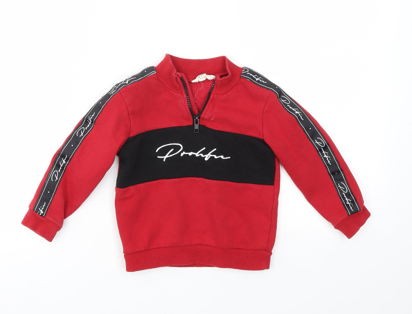 River Island Boys Red   Pullover Jumper Size 18-24 Months