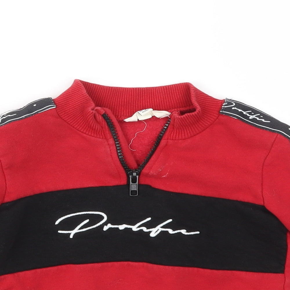 River Island Boys Red   Pullover Jumper Size 18-24 Months