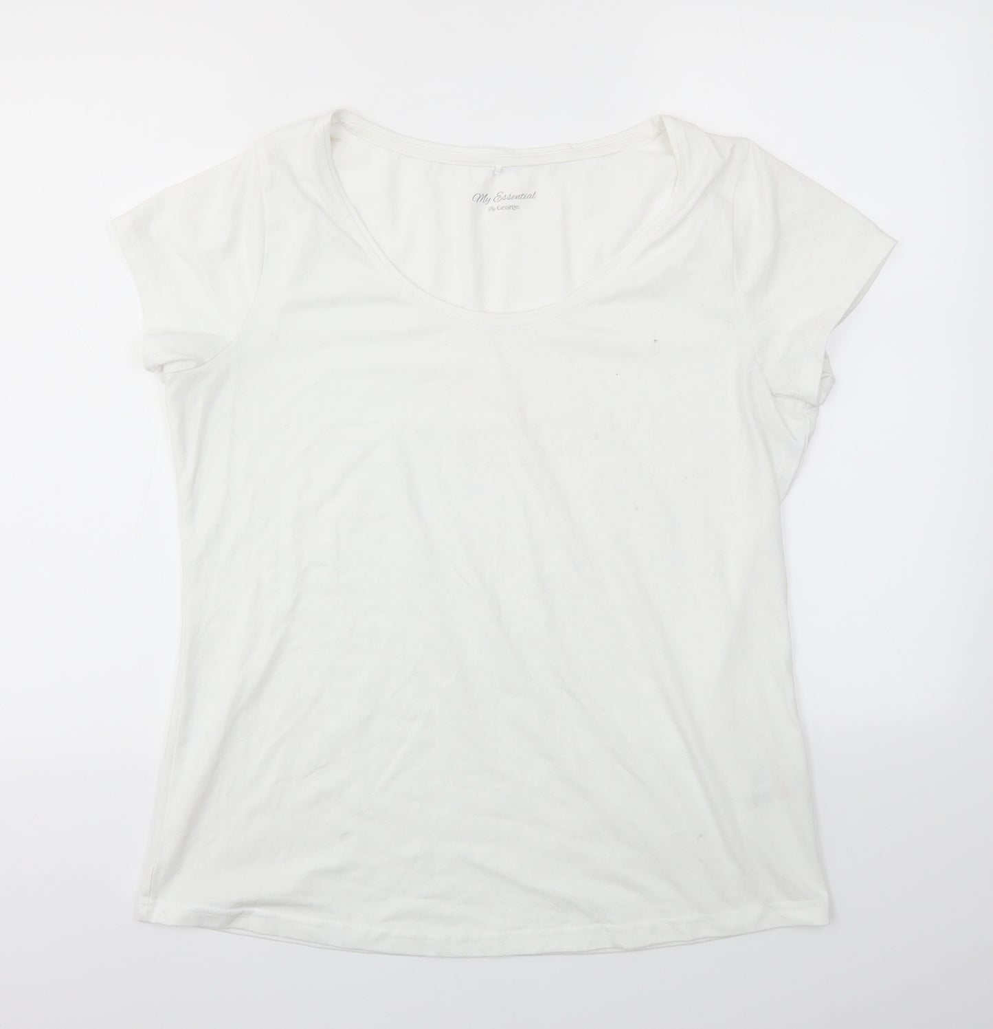 George Womens White   Basic T-Shirt Size 18