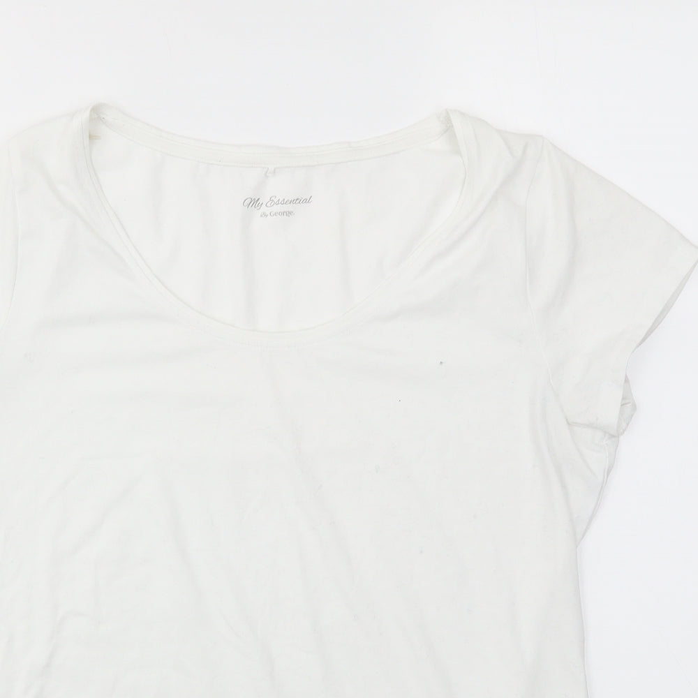 George Womens White   Basic T-Shirt Size 18