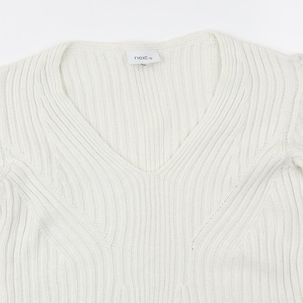 NEXT Womens Ivory   Basic T-Shirt Size 10