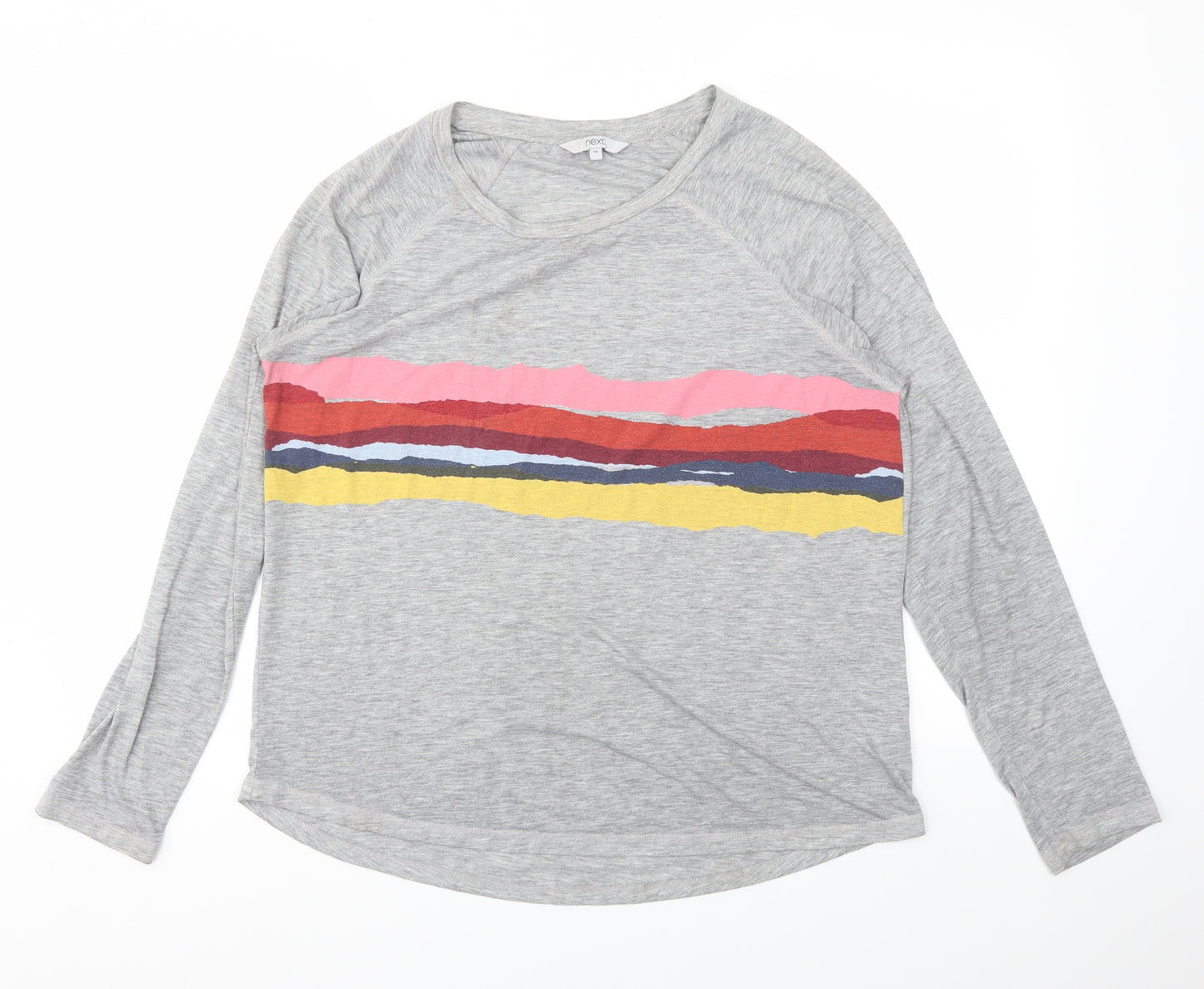 NEXT Womens Multicoloured Striped  Basic T-Shirt Size 14