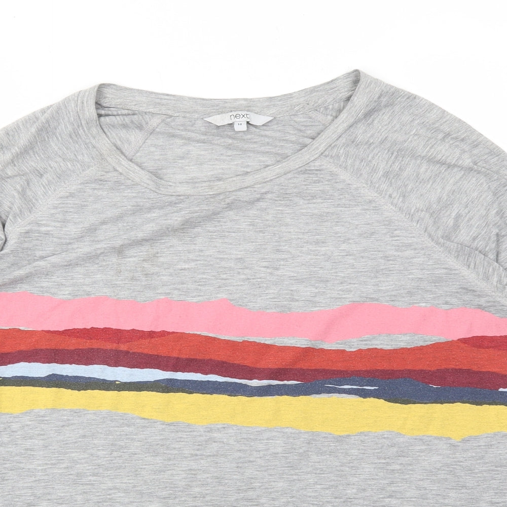 NEXT Womens Multicoloured Striped  Basic T-Shirt Size 14