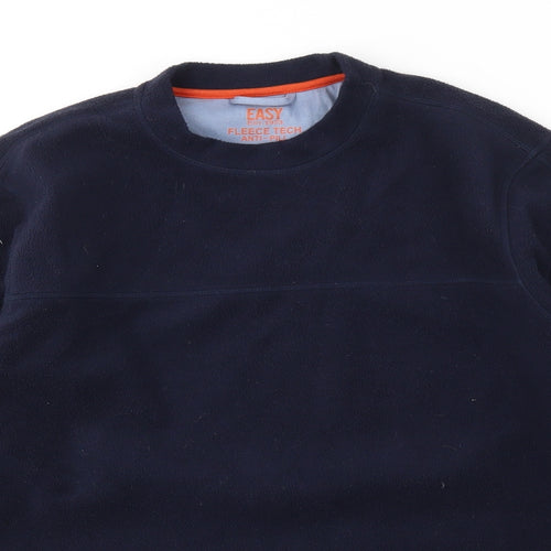 Easy Mens Blue   Pullover Sweatshirt Size S