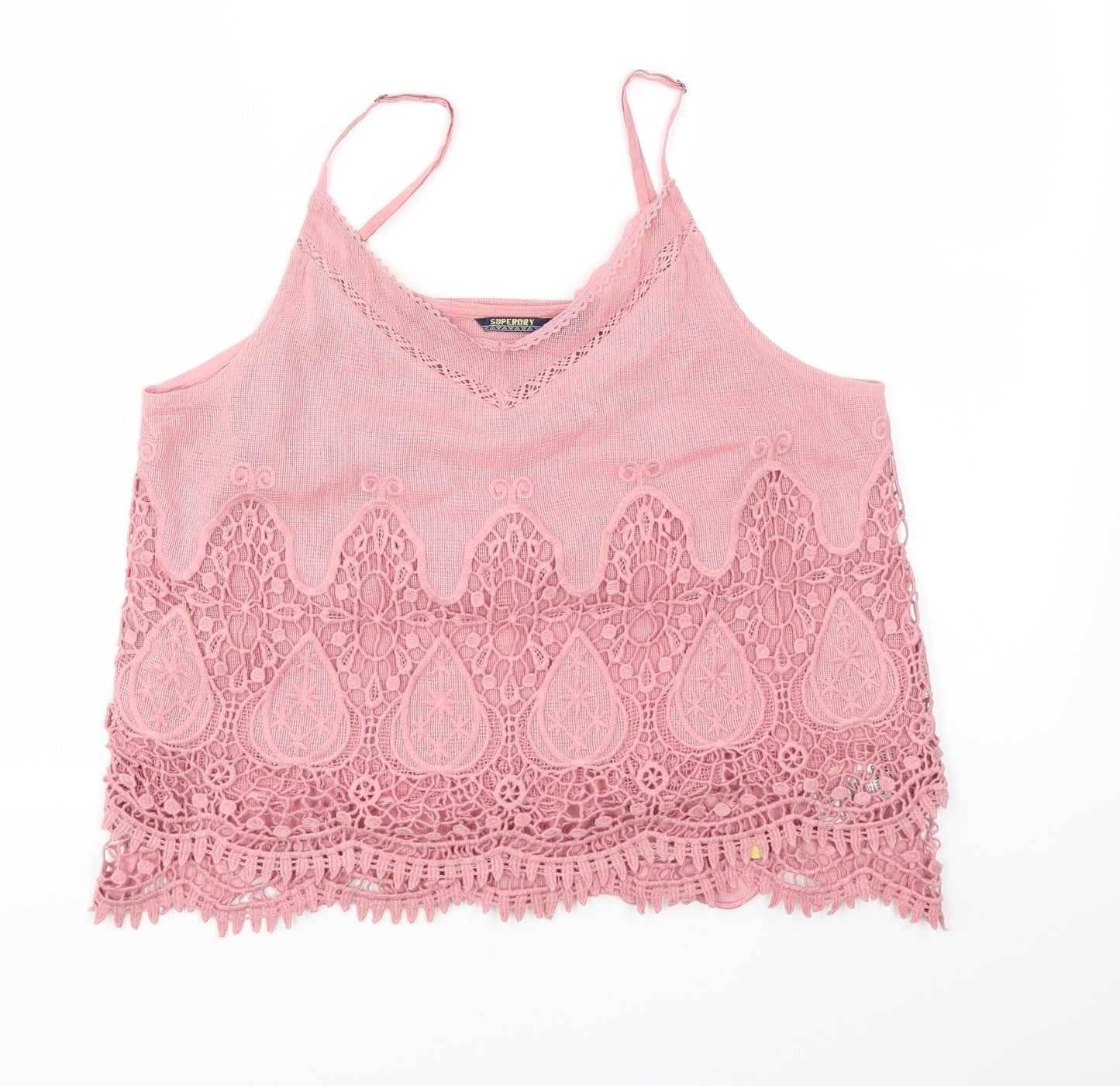 Superdry Womens Pink   Basic T-Shirt Size 14