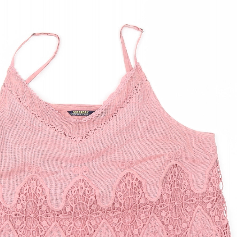 Superdry Womens Pink   Basic T-Shirt Size 14