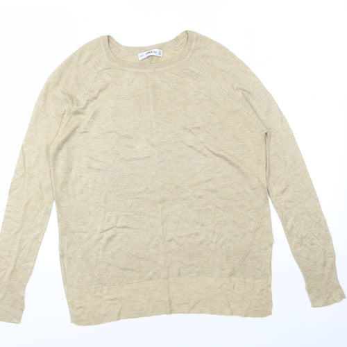 Zara Womens Gold   Basic T-Shirt Size S
