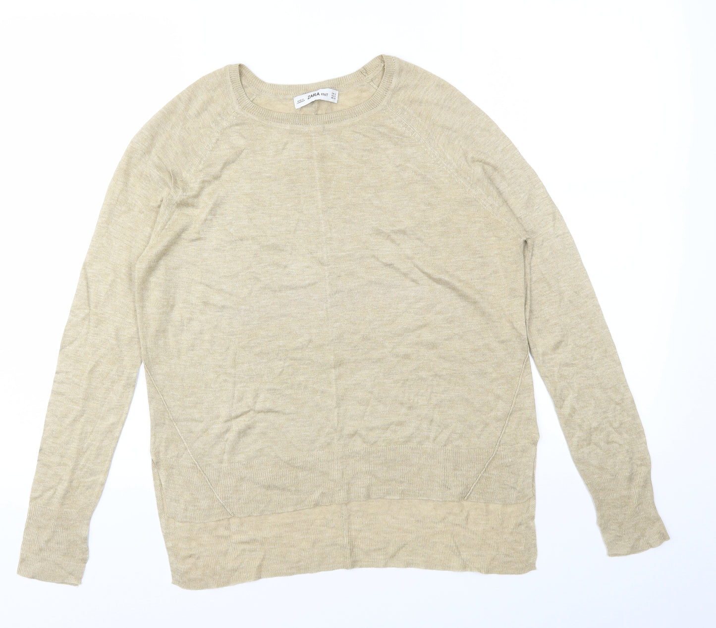 Zara Womens Gold   Basic T-Shirt Size S