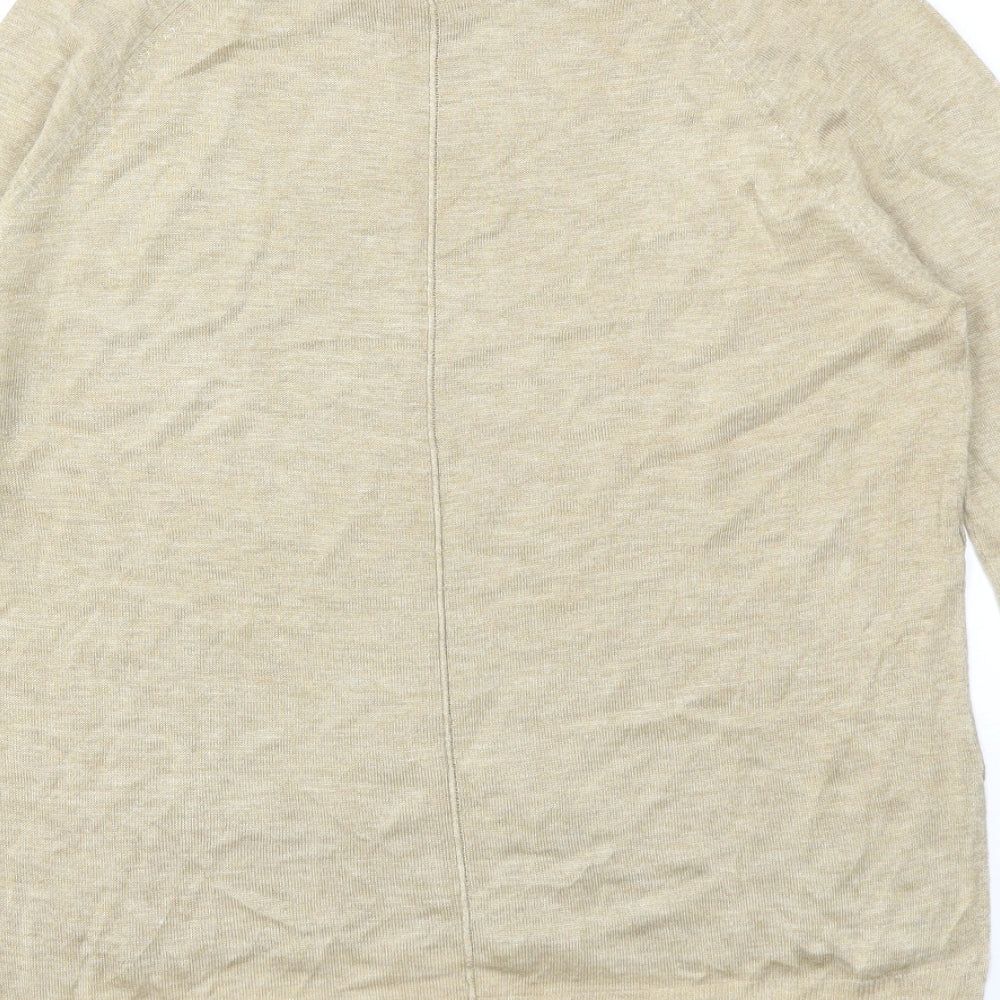 Zara Womens Gold   Basic T-Shirt Size S